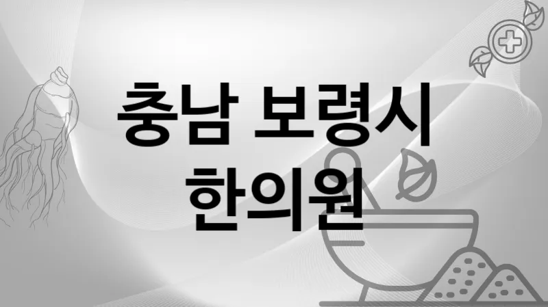 충남 보령시 한의원 추천 TOP 3