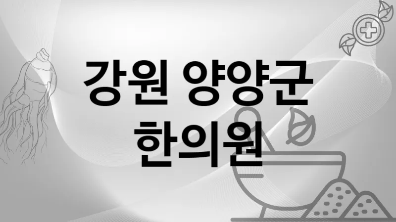 강원 양양군 한의원 추천 1