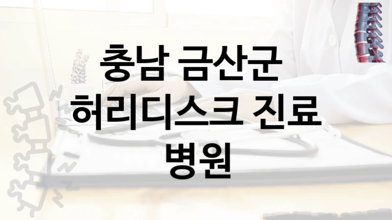 충남 금산군 
허리디스크 진료 병원