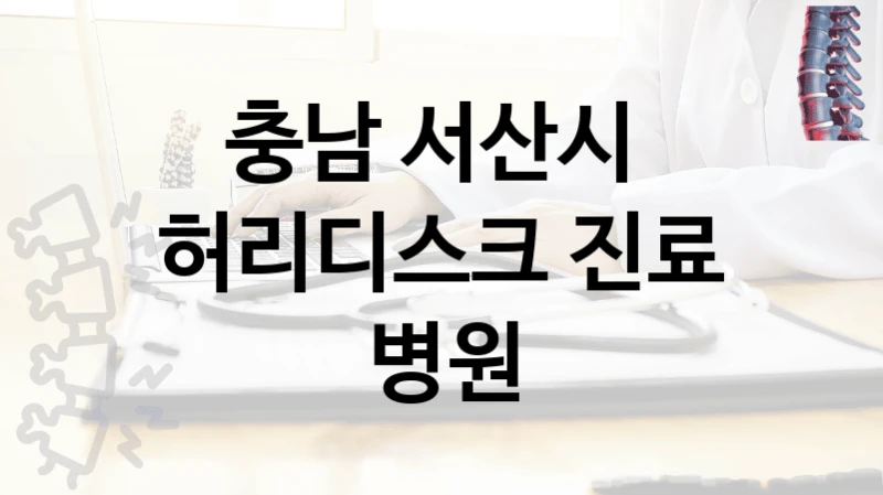 충남 서산시 
허리디스크 진료 병원