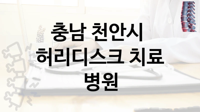 충남 천안시 
허리디스크 치료 병원