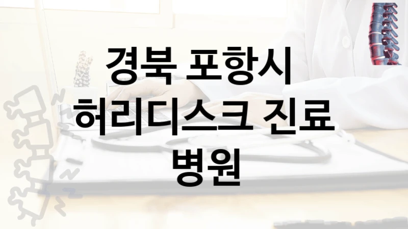 경북 포항시 
허리디스크 진료 병원