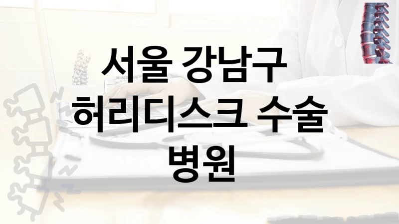 서울 강남구 
허리디스크 수술 병원