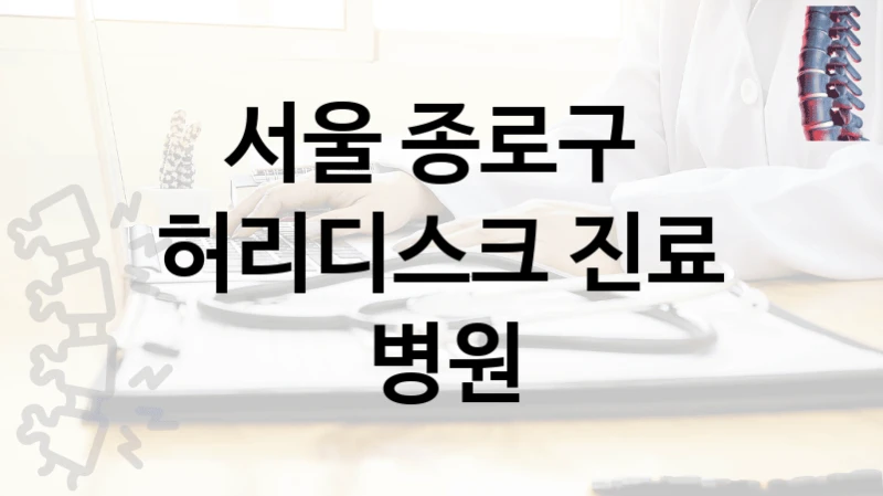 서울 종로구 
허리디스크 진료 병원