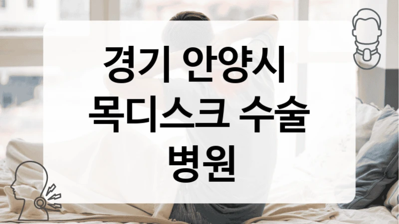 경기 안양시 
목디스크 수술 병원