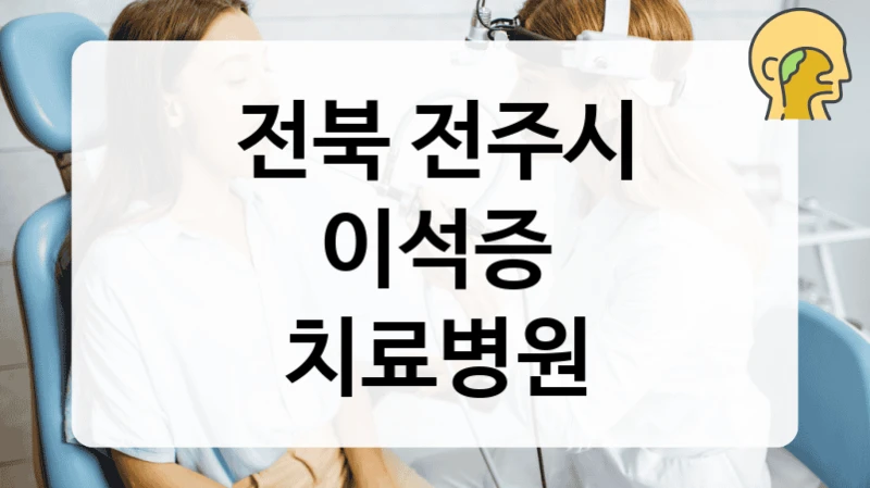 이비인후과 진료 필요할 때 전북 전주시 추천 병원