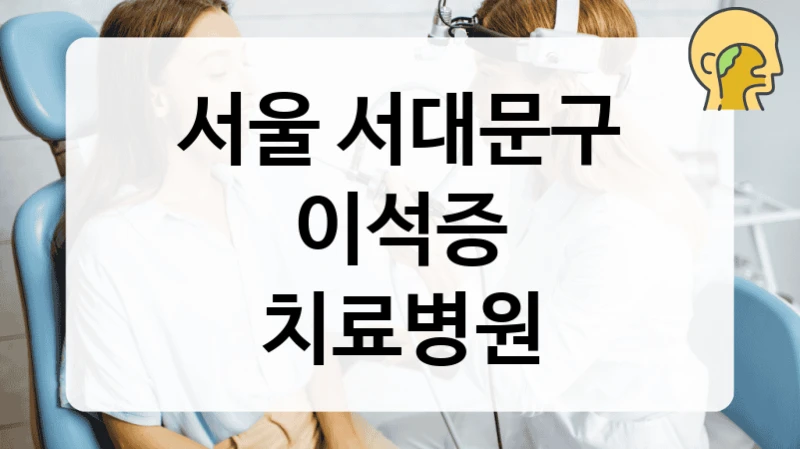 서울 서대문구
이석증
치료병원