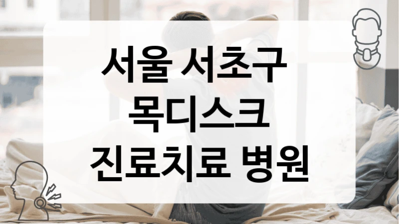 서울 서초구 
목디스크 진료치료 병원