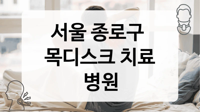 서울 종로구 
목디스크 치료 병원