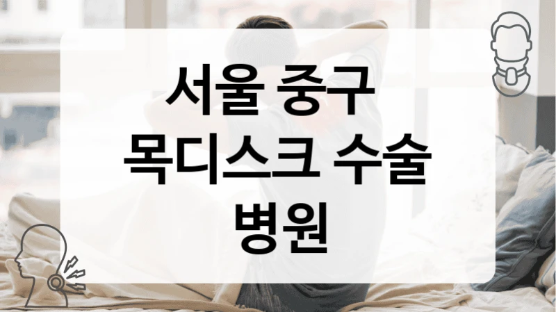 서울 중구 
목디스크 수술 병원